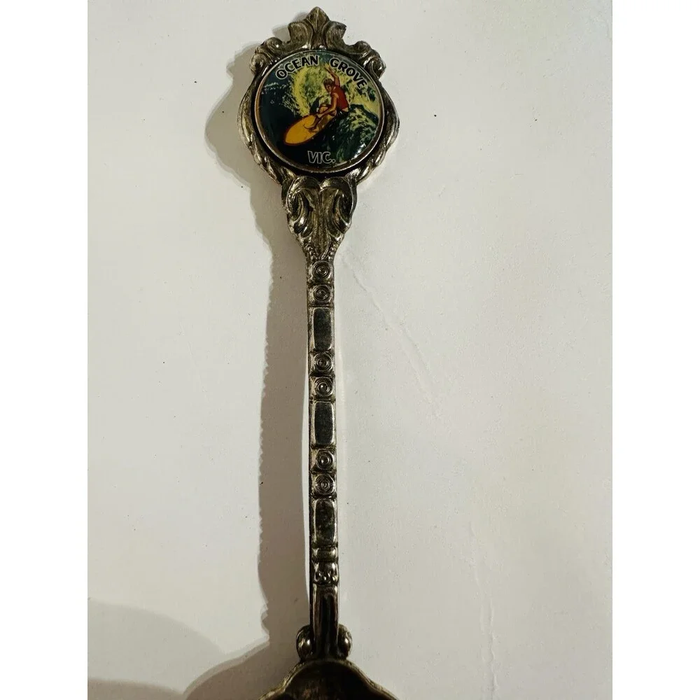 Vintage Souvenir Spoon Lot 5PC Silverplated Travel Canada Sydney Graceland